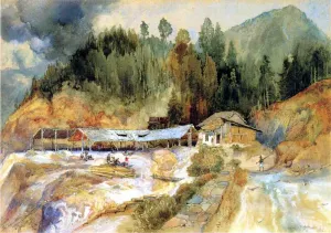 Trojes Mine by Thomas Moran - Oil Painting Reproduction
