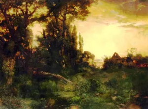 Twilight by Thomas Moran Oil Painting