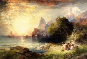 Ulysses and the Sirens by Thomas Moran Oil Painting