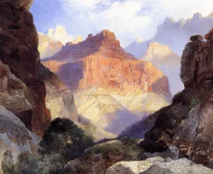 Under the Red Wall, Grand Canyon of Arizona by Thomas Moran Oil Painting