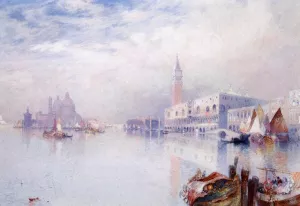 Venetial Scene by Thomas Moran - Oil Painting Reproduction