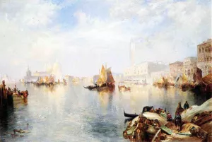 Venetian Grand Canal by Thomas Moran - Oil Painting Reproduction