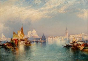 Venetian Scene by Thomas Moran Oil Painting