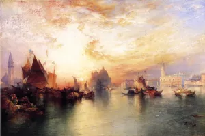 Venice, from near San Giorgio by Thomas Moran Oil Painting