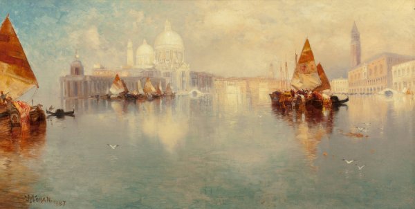 Venice  by Thomas Moran - Hand-Painted Oil Painting Reproduction