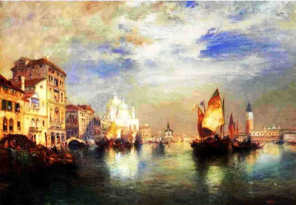 Venice by Thomas Moran - Hand-Painted Oil Painting Reproduction