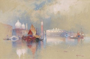 View of Venice by Thomas Moran Oil Painting