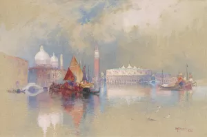 View of Venice by Thomas Moran Oil Painting