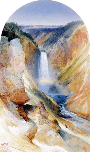 Wyoming Fall, Yellowstone River by Thomas Moran Oil Painting