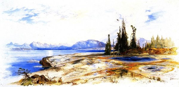 Main Product Photo of Yellowstone Lake Painting by Thomas Moran