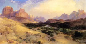 Zion Valley, South Utah Oil painting by Thomas Moran