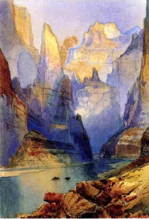 Zion Valley by Thomas Moran Oil Painting