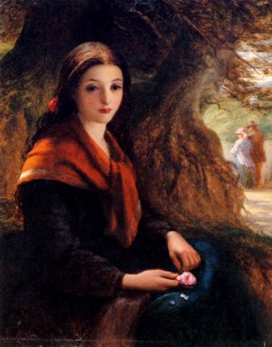 He Loves Me, He Loves Me Not ... by Thomas Musgrove Joy Oil Painting