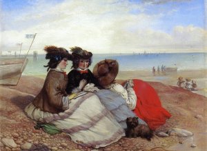On Brighton Beach Oil painting by Thomas Musgrove Joy