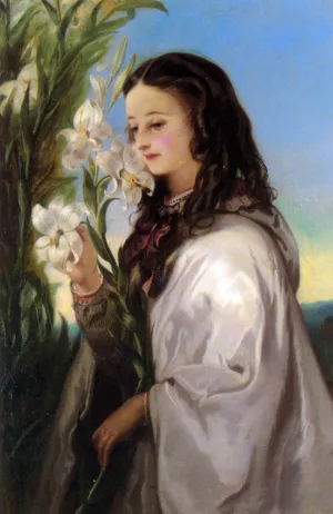 See the Lilies How They Grow by Thomas Musgrove Joy - Oil Painting Reproduction