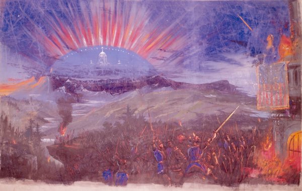 Main Product Photo of The Uprising of the North  Painting by Thomas Nast