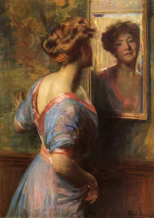 A Passing Glance by Thomas P Anshutz - Oil Painting Reproduction