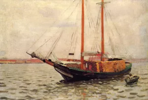 Lumber Boat by Thomas P Anshutz Oil Painting