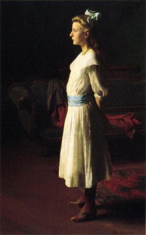 Portrait of Margaret Perot by Thomas P Anshutz Oil Painting