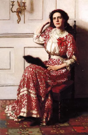 Portrait of Rebecca H. Whelan painting by Thomas P Anshutz