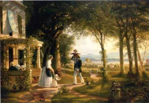 House on the Hudson Oil painting by Thomas P. Rossiter