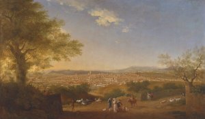 A Panoramic View of Florence from Bellosguardo by Thomas Patch Oil Painting
