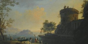An Italianate Landscape, With The Tomb Of The Plautii by Thomas Patch Oil Painting