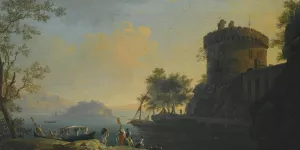 An Italianate Landscape, With The Tomb Of The Plautii Oil painting by Thomas Patch