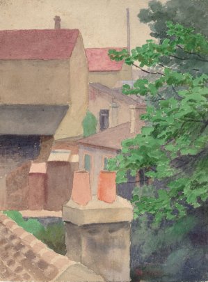 Rooftops, St. Cloud by Thomas Pollock Anshutz Oil Painting