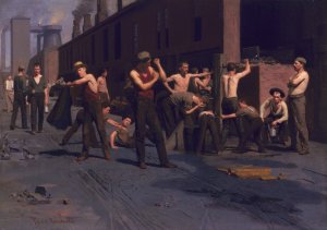 The Ironworkers' Noontime by Thomas Pollock Anshutz Oil Painting