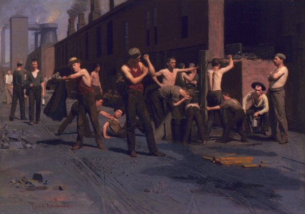 The Ironworkers' Noontime by Thomas Pollock Anshutz - Hand-Painted Oil Painting Reproduction