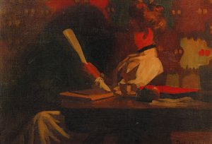Woman In An Interior, Reading by Thomas Pollock Anshutz Oil Painting