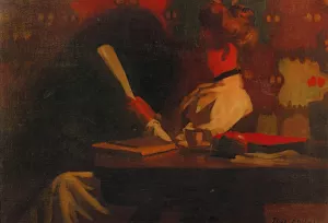 Woman In An Interior, Reading by Thomas Pollock Anshutz Oil Painting
