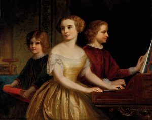 The Parmly Sisters by Thomas Prichard Rossiter Oil Painting