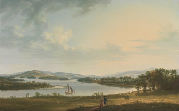 Knock Ninney and Lough Erne from Bellisle, County Fermanagh, Ireland by Thomas Roberts - Hand-Painted Oil Painting Reproduction