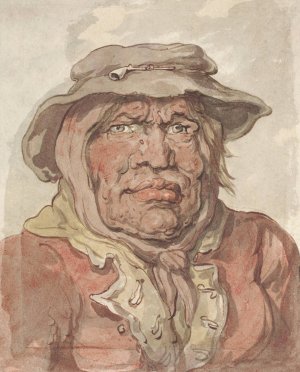 A Soldier's Widow by Thomas Rowlandson Oil Painting