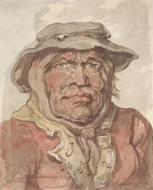 A Soldier's Widow by Thomas Rowlandson Oil Painting