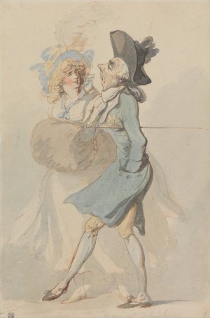 A Worn Out Debauchee by Thomas Rowlandson Oil Painting