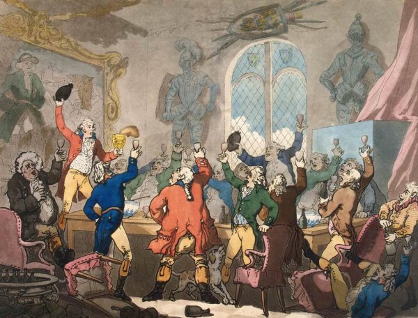 Main Product Photo of Dinner Painting by Thomas Rowlandson
