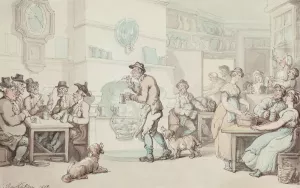 In the Tavern by Thomas Rowlandson Oil Painting