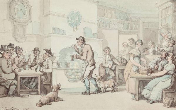 Main Product Photo of In the Tavern  Painting by Thomas Rowlandson
