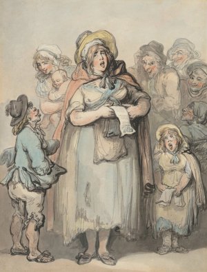 The Ballad Singers by Thomas Rowlandson Oil Painting