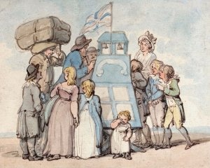 The Peep Show by Thomas Rowlandson Oil Painting