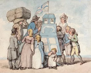 The Peep Show by Thomas Rowlandson Oil Painting