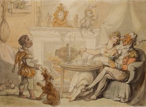 The Tea Party by Thomas Rowlandson Oil Painting