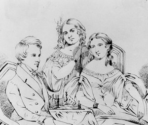 Family Group from McGuire Scrapbook by Thomas Seir Cummings Oil Painting