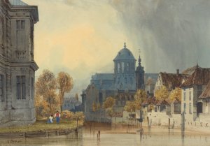 A View Of The Church Of Our Lady Of Hanswijk, Mechelen by Thomas Shotter Boys Oil Painting