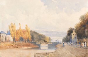 Brussels from the Paris Road by Thomas Shotter Boys Oil Painting