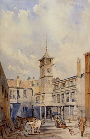 Courtyard of an Inn on the Thames by Thomas Shotter Boys Oil Painting