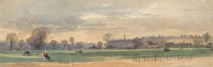 Cumberland Terrace, Regent's Park; A View Looking Toward Gloucester Gate, a Troop of Life Guards Exercising to the Right by Thomas Shotter Boys Oil Painting